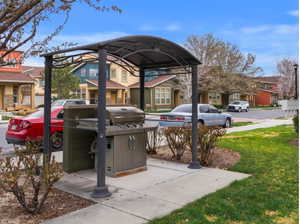 View of patio / terrace with grilling area and a residential view