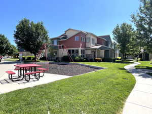 Surrounding community with a lawn