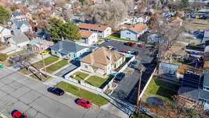 Aerial view of front of home