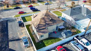 Aerial view of back of home