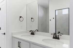 Full bath with double vanity