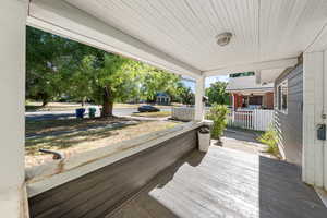 View of wooden porch