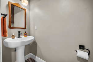 Bathroom with baseboards