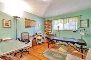 Office featuring wood finished floors