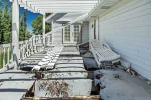 View of patio / terrace featuring french doors