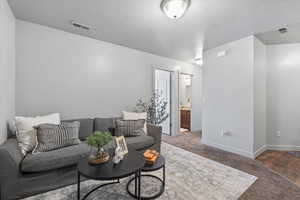 Living area with baseboards