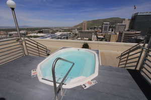 Hot tub on the roof