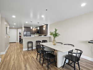 Breakfast bar and room for 6-seat dining area