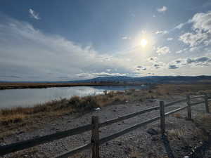 Water view with mountains