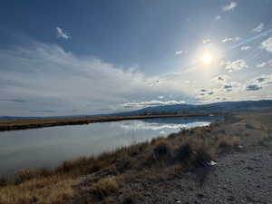 Water view featuring a mountainous background
