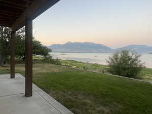Rear yard with mountain view and Lake view