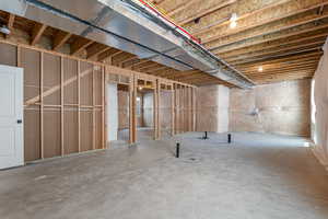 View of unfinished basement