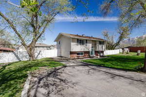 View of front of home featuring driveway
