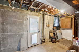 View of below grade area