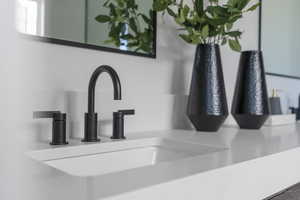 Bathroom view of a sink