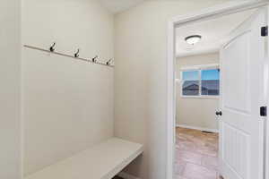 Mudroom with baseboards