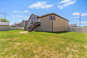 Back of house featuring a fenced backyard