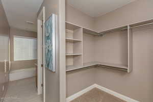 View of walk in closet