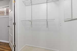 View of spacious closet
