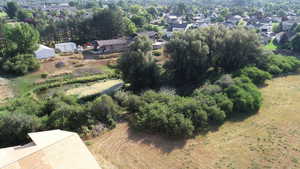 Aerial view of residential area