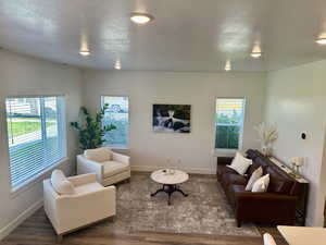 Light and inviting living area with plenty of floor space