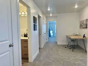 Spacious hallway and loft area