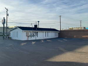 View of North West Corner building from Fenced yard.