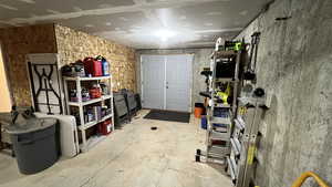View of finished basement