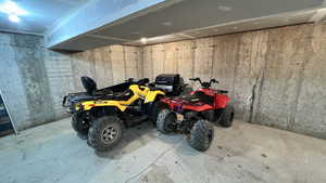 View of the toy garage