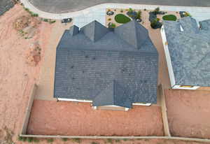 View from above of property