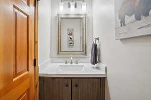 Bathroom featuring vanity