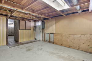 Below grade area featuring electric panel