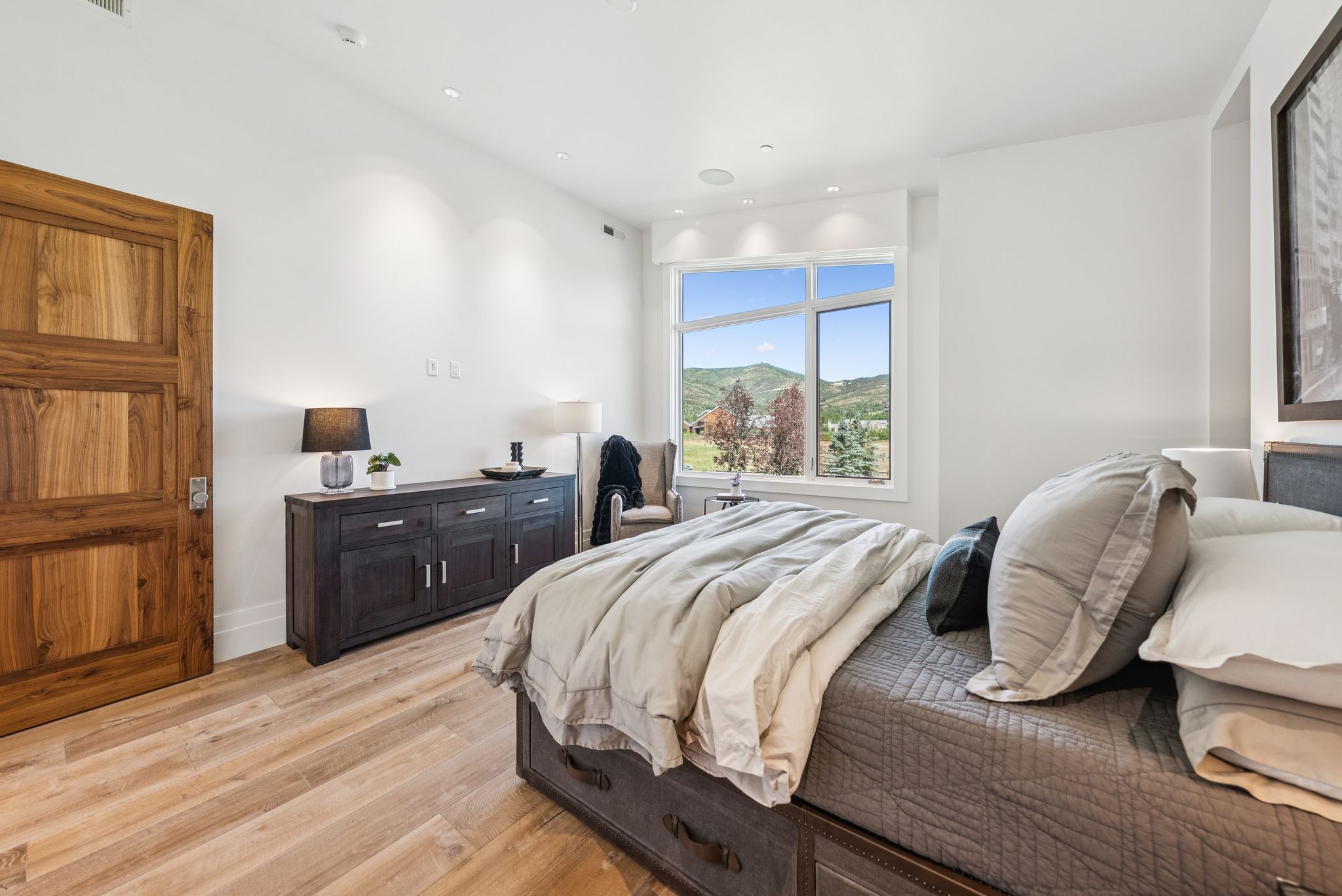 Bedroom featuring light wood-style flooring