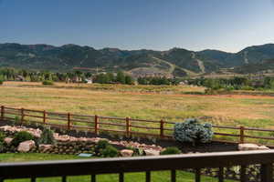 Mountain view with rural landscape