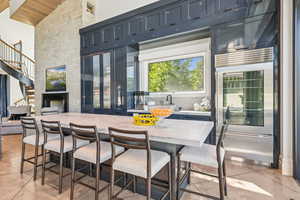 View of patio with a sink