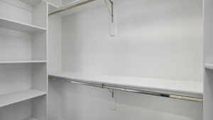 View of walk in closet