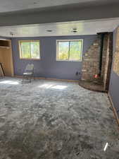 Spare room featuring a textured ceiling