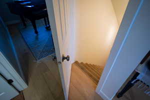 Stairs with wood finished floors