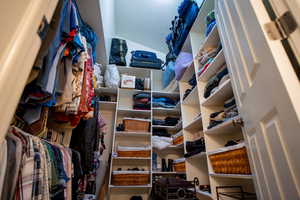View of walk in closet