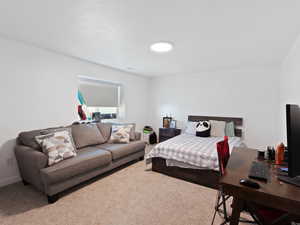 Bedroom featuring carpet flooring