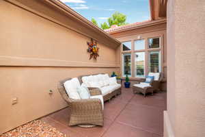 View of patio / terrace with an outdoor hangout area