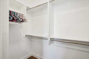 View of walk in closet