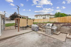 Outdoor patio area