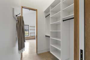 View of walk in closet