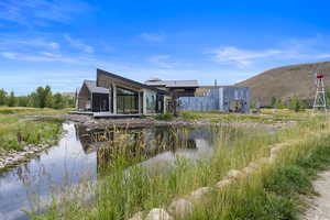 Water view with a mountain backdrop