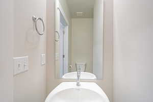 Half bath with a sink