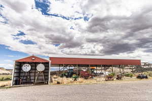 View of pole building & fuel tanks
