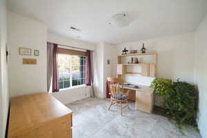 Home office with baseboards