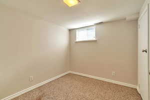 Below grade area with baseboards