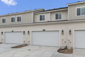 Garage with driveway